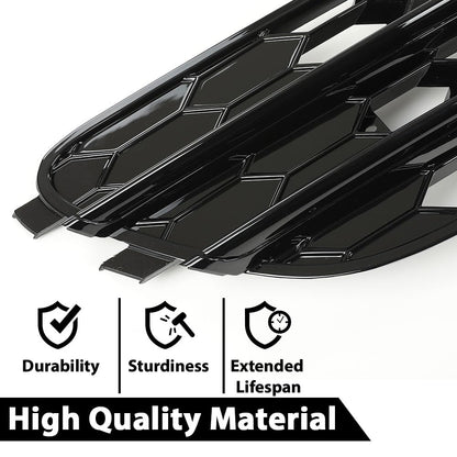 G-PLUS Front Bumper Fog Light Grill Covers Driver and Passenger Side Compatible with Audi A4 B8 B8.5 Allroad 2009-2015 (w/Fog Light Hole)/Not Fit for S-Line Models 8K0807681J01C 8K0807682J01C Black