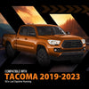 G-PLUS Headlight Assembly Left and Right Side w/o LED Daytime Running Light Compatible with Toyota Tacoma SR Crew Cab/Extend Cab Pickup 2019-2023 2PCS White