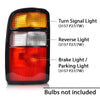 G-PLUS Tail Lights Compatible with Chevy Suburban 1500 2500/Tahoe 2000-2006,Fit GMC Yukon 2000-2006,Rear Brake Lamps Assembly w/o Bulbs,Red Lens Driver & Passenger Faros Traseros,Faros Traseros