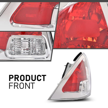 G-PLUS Tail Light Left Side Compatible with Ford Fusion (submodel: S, SE, SEL) 2006-2009 Clear & Red Lens FO2818123C, 6E5Z13405B Faros Traseros Luces TraserasAssembly