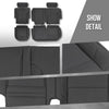 G-PLUS Seat Covers Set Compatible with Chevy Silverado LT Crew Cab 2014-2018 Black