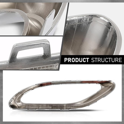 G-PLUS Rear Right Bumper Cover Exhaust Pipe Hole Trim Frame, Compatible with Benz E400 A220 E450 E350 E53 2018-2023, Passenger Side, 2058852321, MB1139107