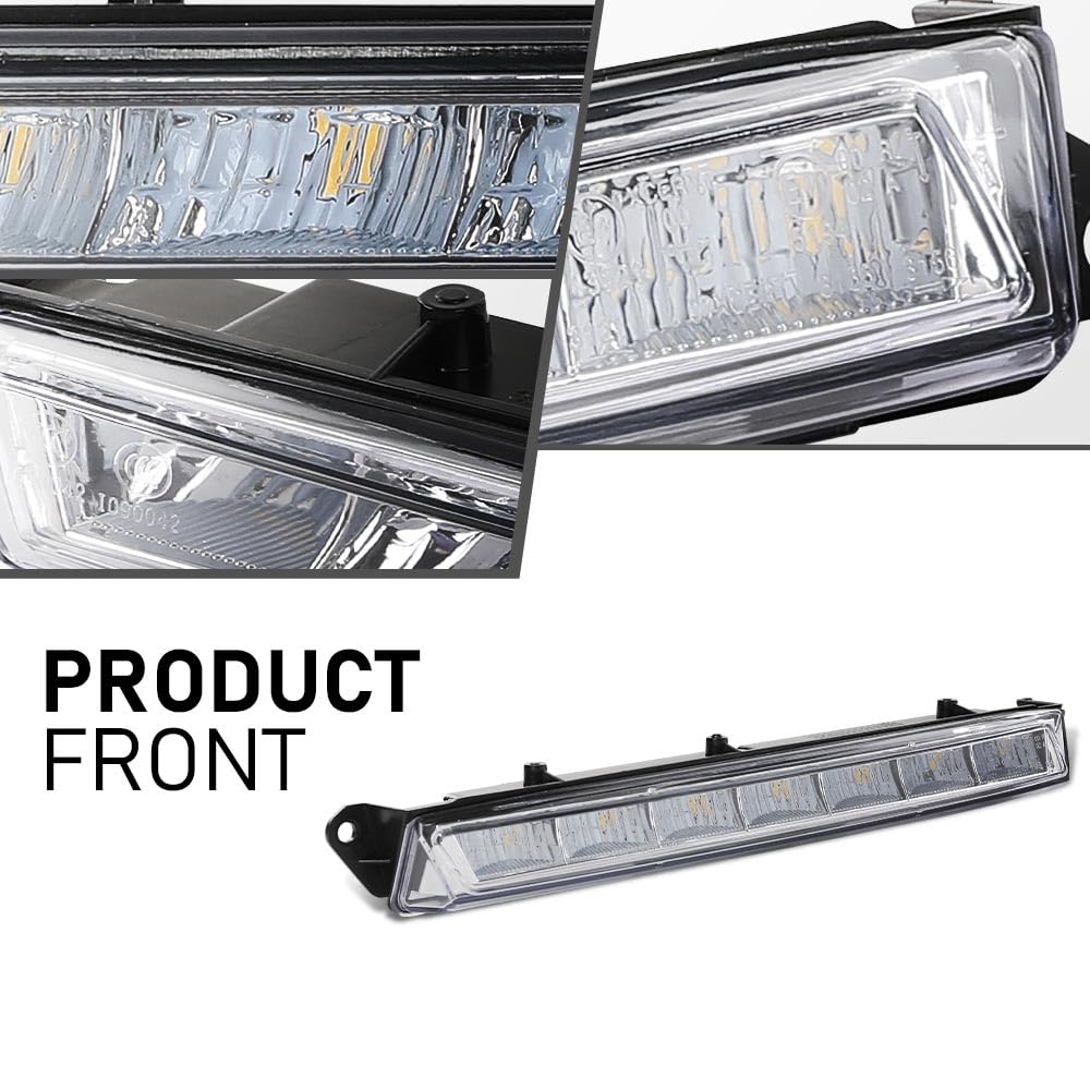 G-PLUS Left LED DRL Daytime Running Fog Light, Compatible with Benz GL-Class X164 GL320 GL350 GL450 GL550 ML63 X166 2007-2013, Driver Side, 1649060351