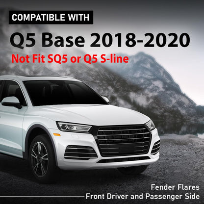G-PLUS Front Wheel Flares Opening Molding Arch Trim Compatible with Audi Q5 Base 2018-2020, Not Fit SQ5 or Q5 S-line Fender Flares Left & Right 2 PCS 80A853718EGRU 80A853717EGRU