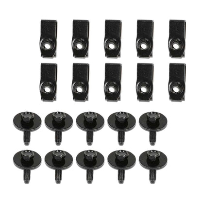 G-PLUS Body Bolts & U-nut Clips- M6-1.0 x 25mm- 10mm Hex- 20 pcs (10ea) Compatible with Ford Truck