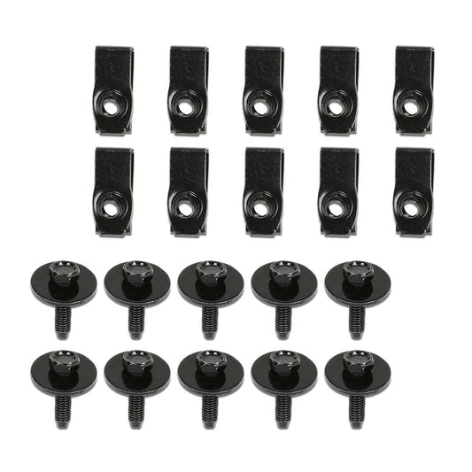 G-PLUS Body Bolts & U-nut Clips- M6-1.0 x 25mm- 10mm Hex- 20 pcs (10ea) Compatible with Ford Truck