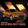 G-PLUS Headlight Lens Cover Compatible with Audi A5 S5 RS5 2017-2020 Right Side Front Headlamp Lens Cover Clear