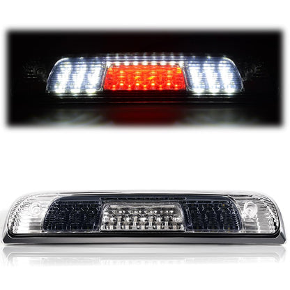 G-PLUS Rear LED Third Brake Light Compatible With 2014-2018 Chevy Silverado/GMC Sierra1500/2500HD/3500,3RD Cargo Led Tail Lamps Chrome Housing,Clear Smoky lens
