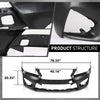 G-PLUS Front Bumper Set 6Pcs Compatible with 2013-2015 LX GS GS350 GS450 Conversion to 16+ GS F, (1 Front Bumper+1 Center Grille+2 Fog Lamp Frame+ 1 License Plate + 1 Small Bracket))