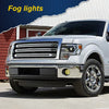 G-PLUS Bumper Fog Lights Compatible With 2011-2014 Ford F150, (NOT For SVT Raptor Models),Driving Fog Lamps w/Switch/Bracket/Bulbs Pair (Yellow lens)
