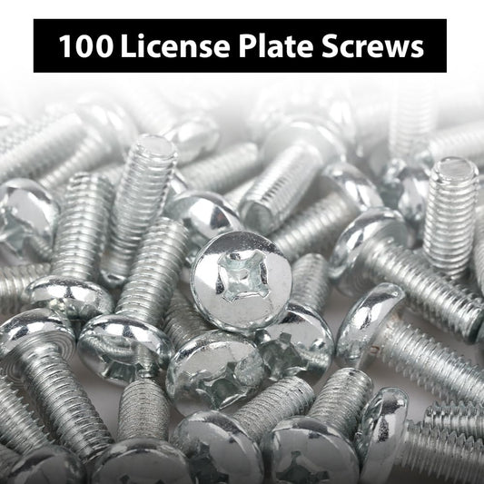G-PLUS 100 License Plate Screws Compatible with Toyota Honda LX and Some Other Foreign Cars