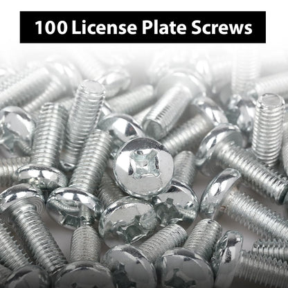 G-PLUS 100 License Plate Screws Compatible with Toyota Honda LX and Some Other Foreign Cars