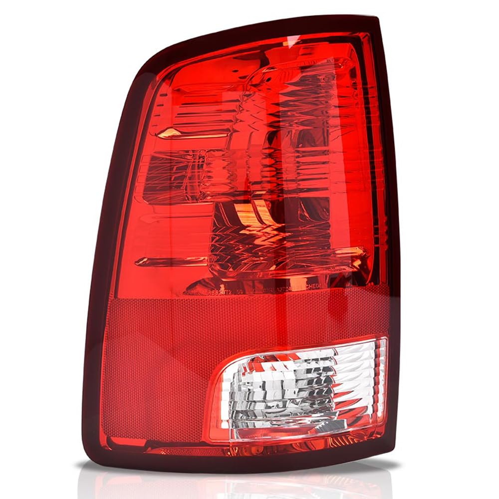 G-PLUS Rear Left Tail Light Assembly w/o Bulbs Compatible with Dodge Ram 1500 2009-2018, Fit Dodge Ram 2500 3500 2010-2018, Left Driver Side Rear Brake Lamps, Red Lens, CH2819124
