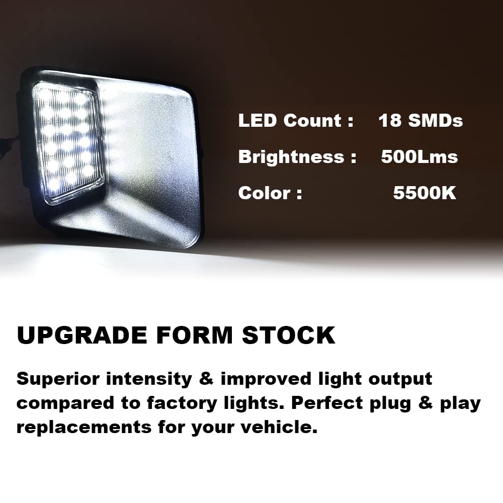G-PLUS LED License Plate Lights Lamp Assembly Compatible With 2004-2012 Chevy Colorado/GMC Canyon,#20985455 Bright White Pack of 2