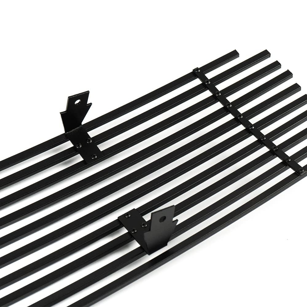 G-PLUS Front Upper Bumper Chrome Billet Grille Insert Compatible With Nissan Maxima 2009 2010 2011 2012 2013 2014 (Black)