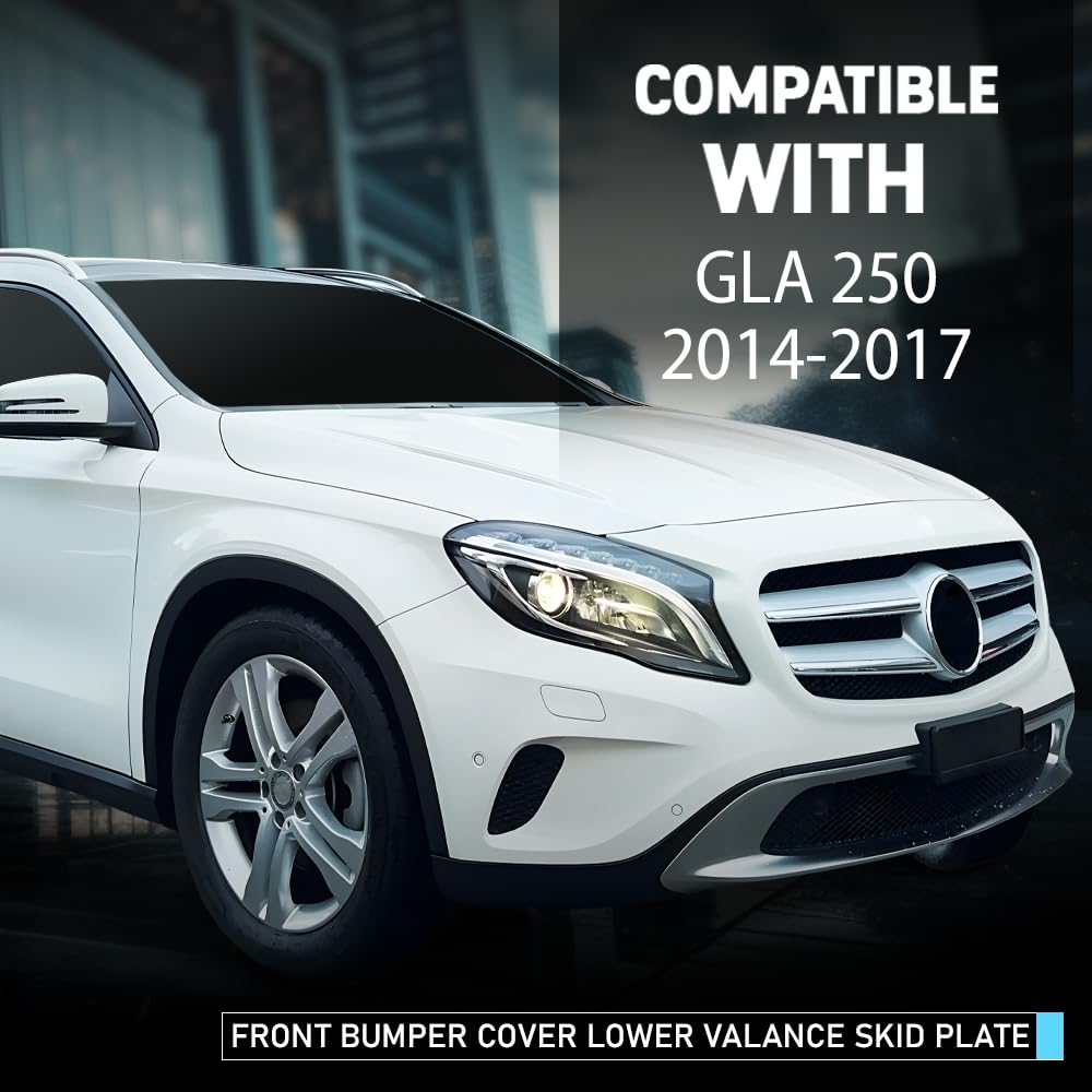 G-PLUS Front Bumper Cover Lower Valance Skid Plate Compatible with Benz GLA250 GLA200 Base Trim Model 2014-2017 156-885-36-22