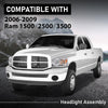 G-PLUS Headlights w/Bulbs Left Driver Side Compatible with Dodge Ram 1500 2006-2008/HEADLIGHTS | Fit Dodge Ram 2500 3500 2006-2009,Clear Lens Chrome Housing Amber Reflector Bumper Headlamps,faros Assembly