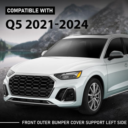G-PLUS Front Left Outer Bumper Cover Support, Compatible with Audi Q5 2021-2024, Driver Side, 80A807277D