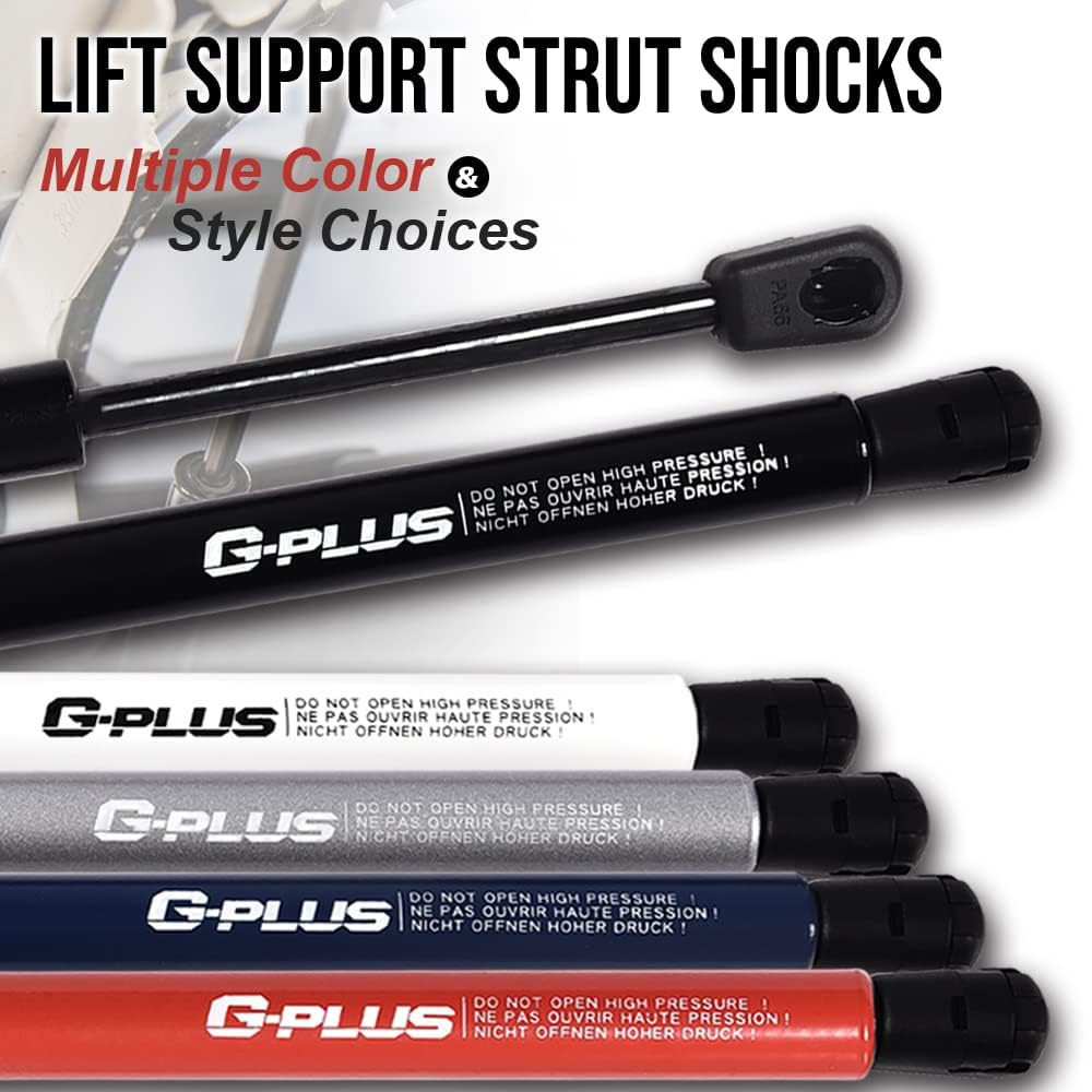 G-PLUS Gas Hood Struts Compatible with Chevy Trailblazer 2003-2006,Fit Chevy Trailblazer EXT 2002-2006,Fit GMC Envoy Gas Shock Lift Supports Pack Black