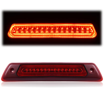G-PLUS LED Third Brake Light Compatible With 2009-2014 Ford F150 High Mount Rear 3rd Cargo Tail Lamp Waterproof(Red lens Chrome Housing)