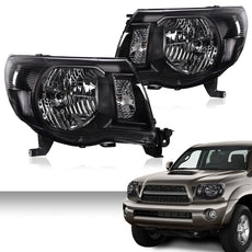 G-PLUS Headlights for Toyota Tacoma 2005-2011 Smoky Lens Black Housing Clear Reflector Product Specifications