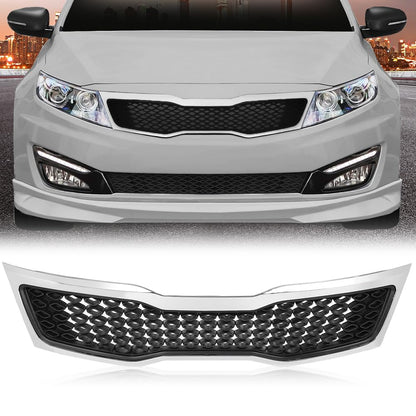 G-PLUS Chrome Bumper Replacement Grille Compatible with Kia Optima EX LX 2011 2012 2013（Not for Hybrid）KI1200143, 863502T000