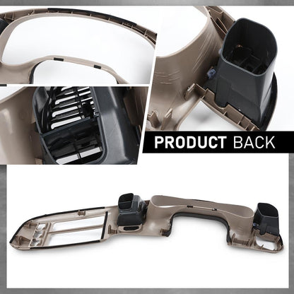 G-PLUS Dash Radio Cluster Trim Bezel Panel Compatible with Chevy Astro/GMC Safari 1995-2005 Beige Dashboard Cover 15718197