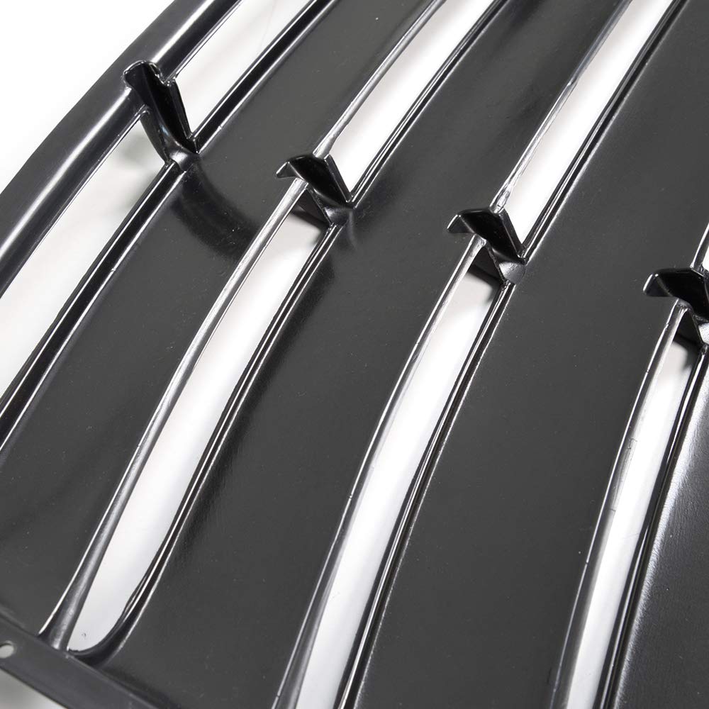 G-PLUS Window Louver Replacement for Chevy Camaro 2010 2011 2012 2013 2014 2015 Unpainted Black ABS Rear Window Scoop Windshield Louver Sun Shade Cover Rain Guard