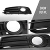 G-PLUS Fog Light Trim Set Driver and Passenger Side Compatible with Audi A3 Base/Quattro Base 2009-2013 Fit Models with Sport Package 8P0 807 681 N ZDE, 8P0 807 682 F ZDE Black