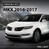 G-PLUS Set of 2 Fog Lights Lamp Compatible with Lincoln MKX 2016-2017 FA1Z13200D, FA1Z13200C, FA1Z-13200-D, FA1Z-13200-C Black Left+Right Side
