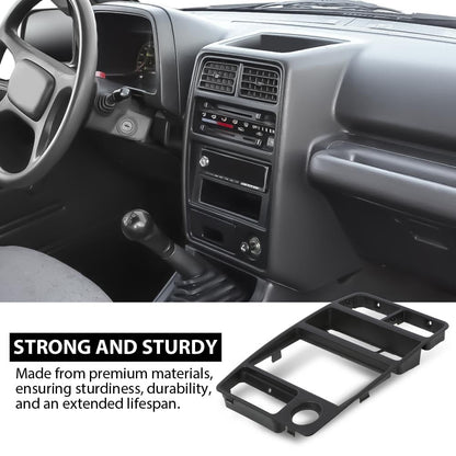 G-PLUS Dash Radio AC Bezel Panel Trim, Compatible with Geo Tracker/Suzuki Sidekick 1992 1993 1994 1995 Black Dash Panel