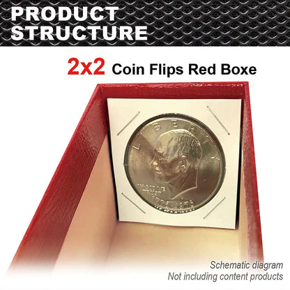 G-PLUS 10 PCS Coin Storage Boxs 2x2inch Coin Flip Holder for Collecting Supplies Holders Commemorative Collection Boxs