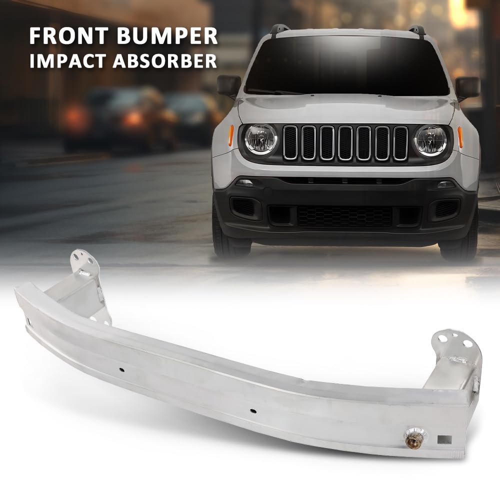 G-PLUS Front Bumper Reinforcement Impact Absorber Compatible with Fiat 500X Pop/Lounge/Easy 2016, Fit Jeep Renegade Limited/Latitude/Sport 2015-2018 68247223AA, CH1006236