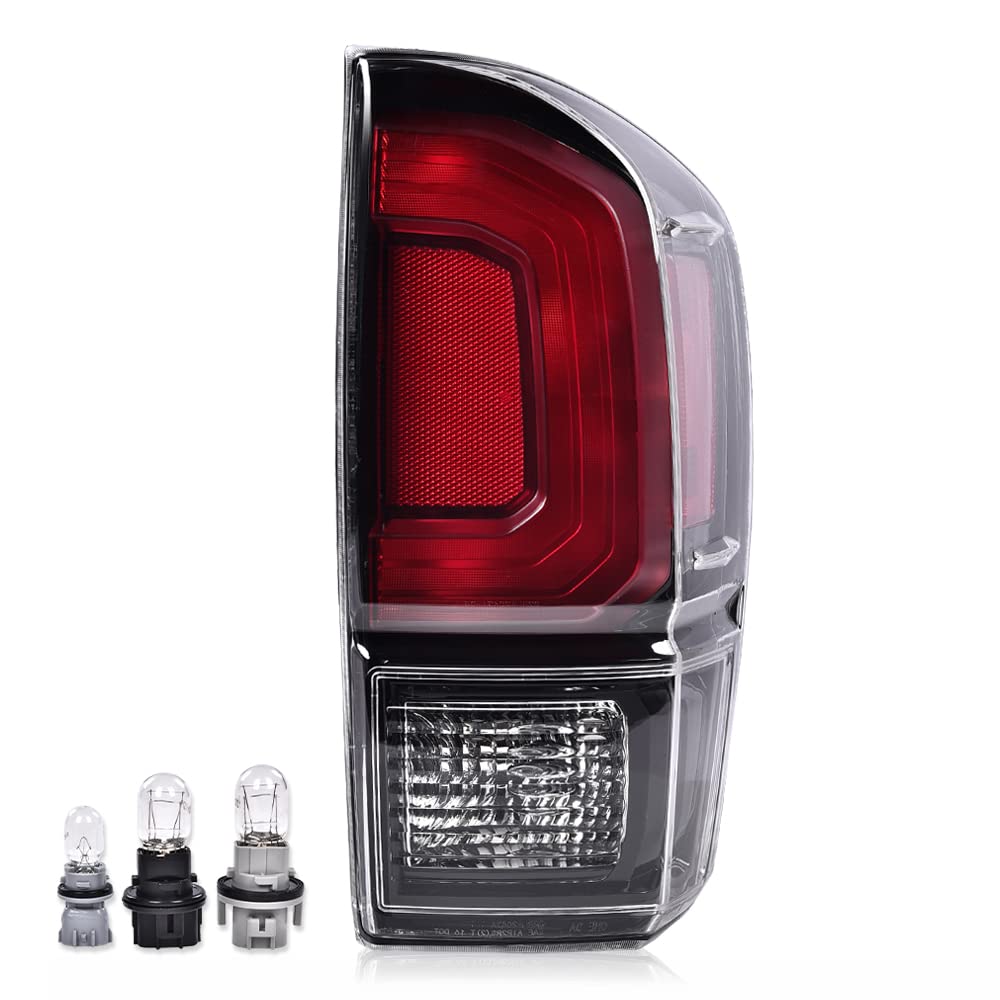 G-PLUS Rear Tail Light Compatible with Toyota Tacoma 2016 2017 2018 2019 2020 2021 2022 2023, Dark Red Rear Brake Lamp,Luces Traseras Right Passenger