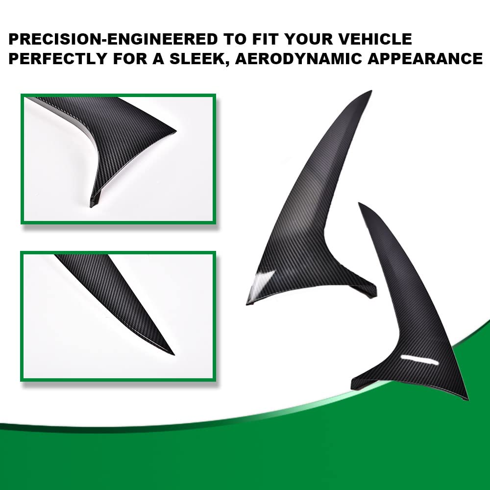 G-PLUS Rear Window Spoiler Side Wing Trim Carbon Black Cover Compatible with 2019-2021 BMW X4