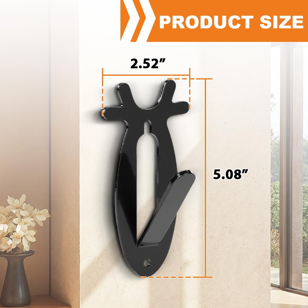 G-PLUS 6 PCS European Skull Wall Mount Bracket Hangers Fit Hanging Mounting Elk Deer Antelope Living Room Bedroom Home Decor Black