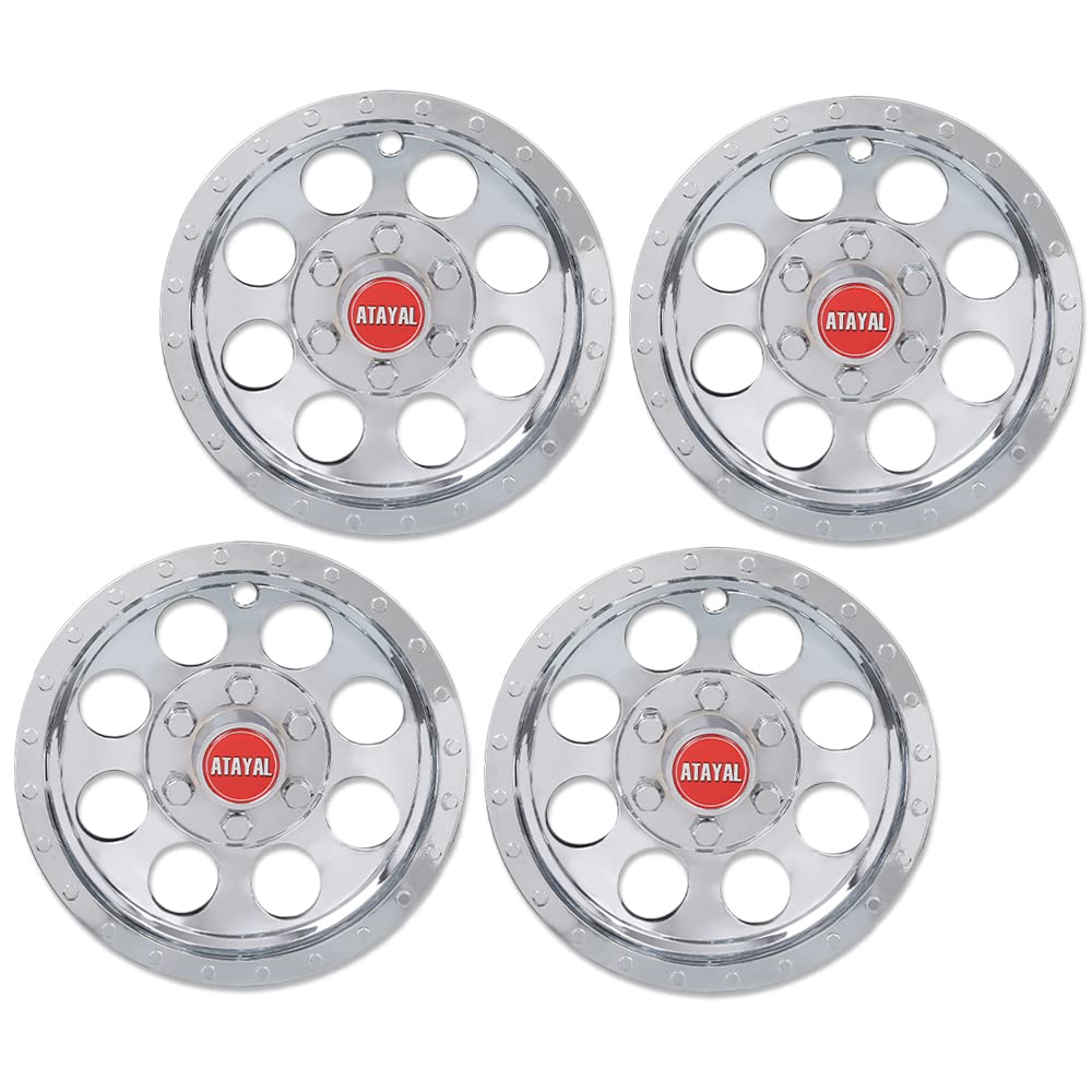 G-PLUS 10" Chrome Wheel Cover Hub Caps Compatible with EZGO Club Car and Yamaha Golf Cart Hubcaps Set of 4