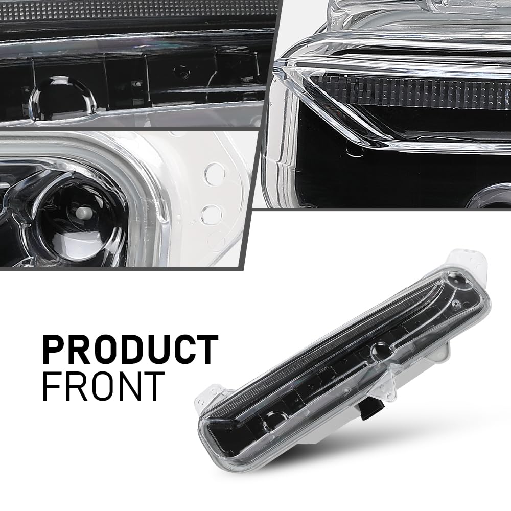 G-PLUS Fog Light Lamp Compatible with Lincoln MKX 2016-2017 FA1Z-13200-D, FA1Z13200D Black Driver Side LH