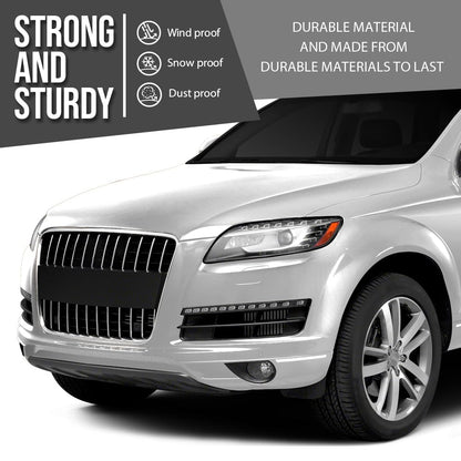 G-PLUS Front Bumper Lower Fog Light Grille Covers Pair Compatible with Audi Q7 Standard Base Model 2010 2011 2012 2013 2014 2015 (Not Fit Audi Q7 S-Line Model) 4L0807681B, 4L0807682B Black