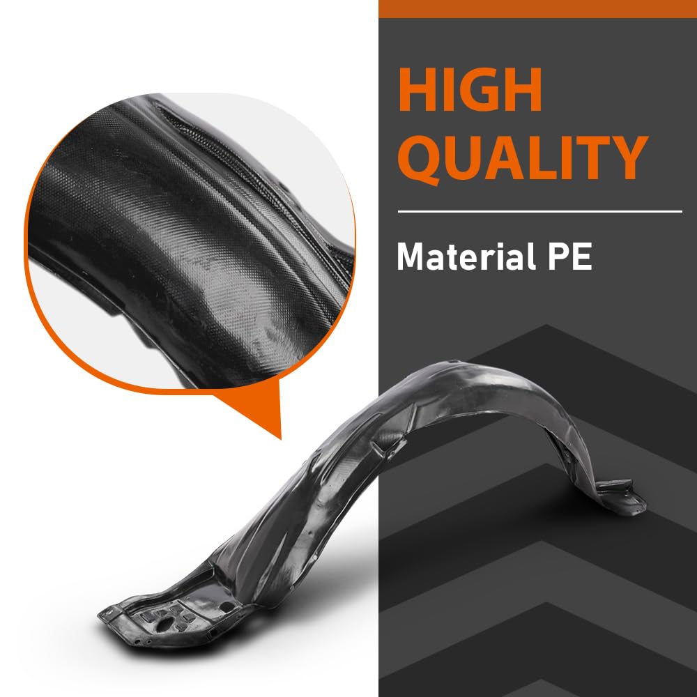 G-PLUS Front Inner Fender Liner Set Compatible with Acura TSX 2009-2014 74100TL2A00, 74150TL2A00, AC1248124, AC1249124, 74100TL2A10, 74150TL2A10 Direct OE Replacement 2 PCS Black