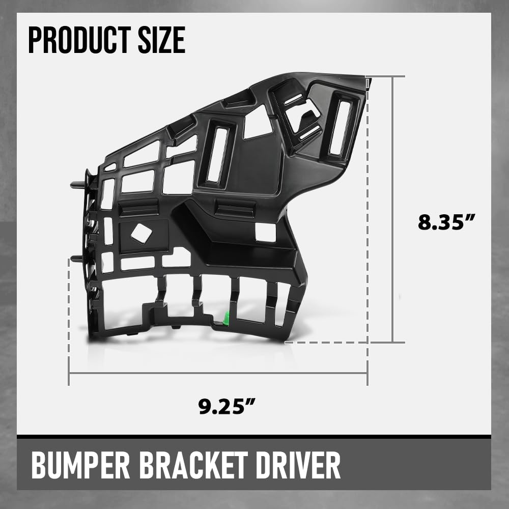 G-PLUS Bumper Bracket Driver & Passenger Side Pair Front Lower Compatible with Volvo XC90 2016-2023 31353403, 31353404 Black
