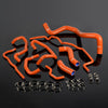 G-PLUS Silicone Radiator Coolant Hose Kit Clamps Compatible With 1999-2006 Volkswagen VW Golf Mk4 Turbo 1.8T Dark Orange