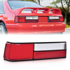 G-PLUS Tail Light Lens Left for Ford Mustang 1987-1993 Red Replacement Front View