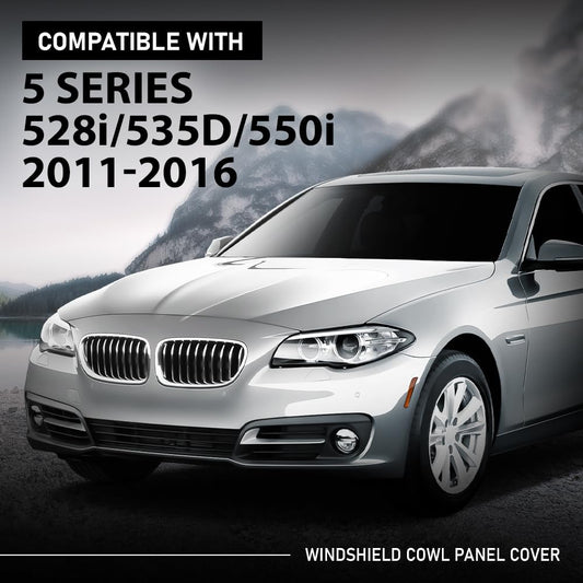 G-PLUS Windshield Wiper Cowl Panel Cover, Compatible with BMW F10 F11 528i 535d 535i M5 2011-2016, Only Fit Left Hand Drive Vehicles, 51717203124
