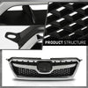 G-PLUS Front Black Chrome Bumper Grille Assembly Compatible with Subaru XV Crosstrek 2013-2015 91122FJ020