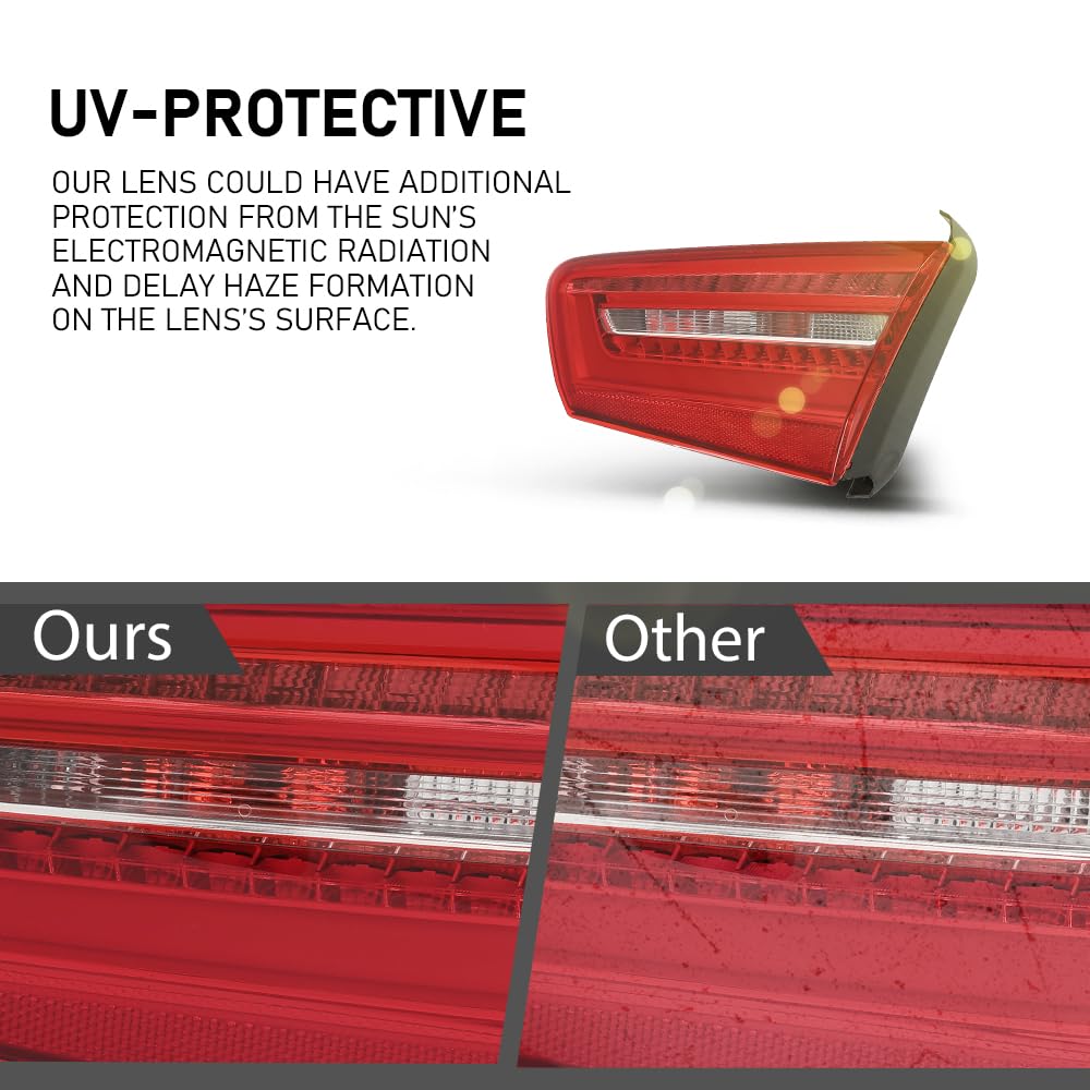 G-PLUS LED Rear Right Inner Tail Light Rear Brake Lamp, Compatible with Audi A6 C7 2012-2015, Only Fit the Saloon/Sedan Models, Passenger Side, 4G5945094B, 4GD 945 094