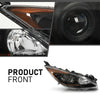 G-PLUS Headlights Assembly Front Headlamps Pair Compatible with Mazda 3 2010-2013,Fit Mazda 3 Sport 2010-2013 Clear Lens Black Housing Amber Reflector BBM4510L0K,faros delanteros