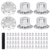 G-PLUS Axle Wheel Covers Removable Hub Caps 2 Front & 4 Rear w/ 33mm Thread-On Lug Nut Covers for Semi Trucks 20" & 22.5" & 24.5" (Chrome ABS Plastic)