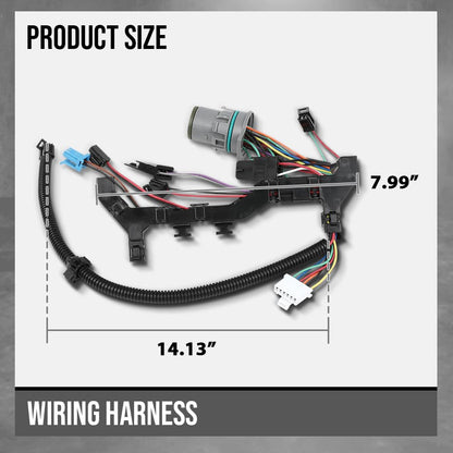 G-PLUS Wiring Harness Fit 2004-2005 6.6L Duramax LB7-LLY with Allison Transmission Not Fit 6 Solenoid Valve Bodies 29539792, 3500086, 37955A Black