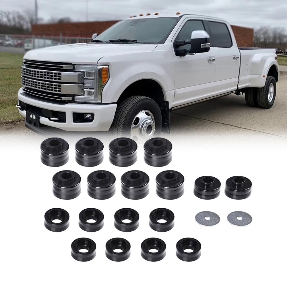 G-PLUS Body Mounts in Polyurethane PU Compatible with F250 F350 Super Duty 1999-2017 2WD & 4WD, Body Cab Mounts Bushings Kit, Black